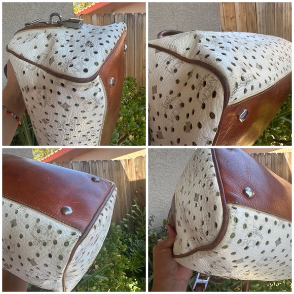 MCM limited edition perforated visetos handle bag - Picture 8 of 12